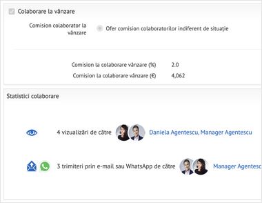 Modul de colaborare in programul imobiliar CRM REBS